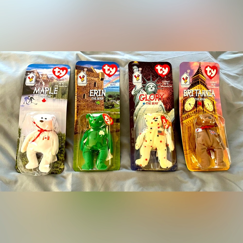 NEW - SET OF 4 BEANIE BABIES